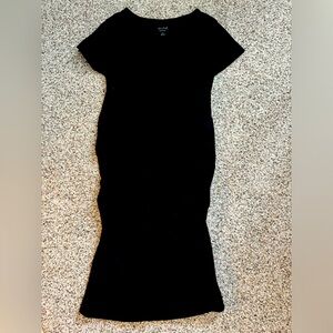Maternity black short sleeve dress